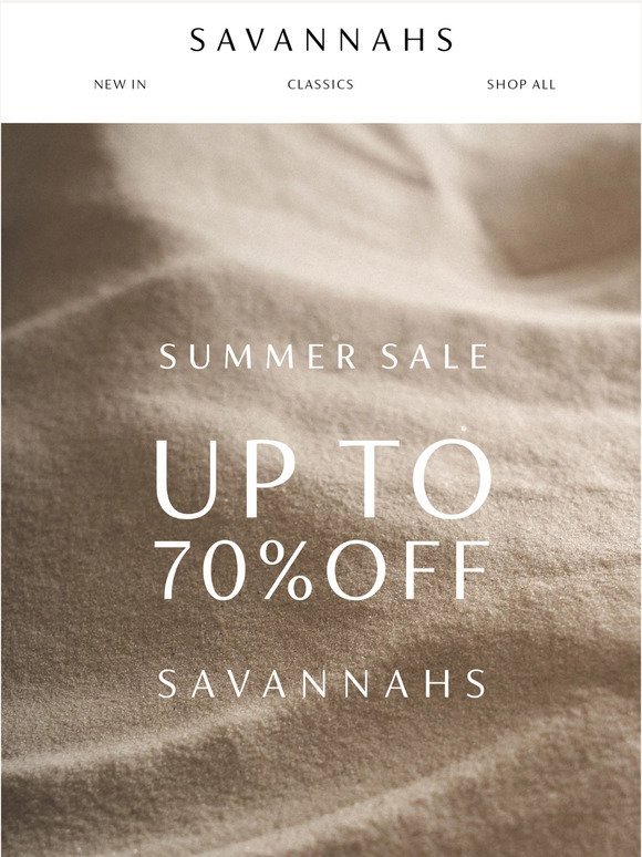 ☀️ Summer Sale – Up to 70% off