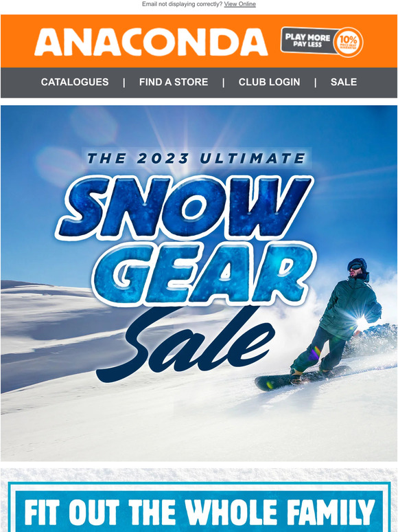 Snow Season has arrived! SAVE BIG on Snow Gear! ❄