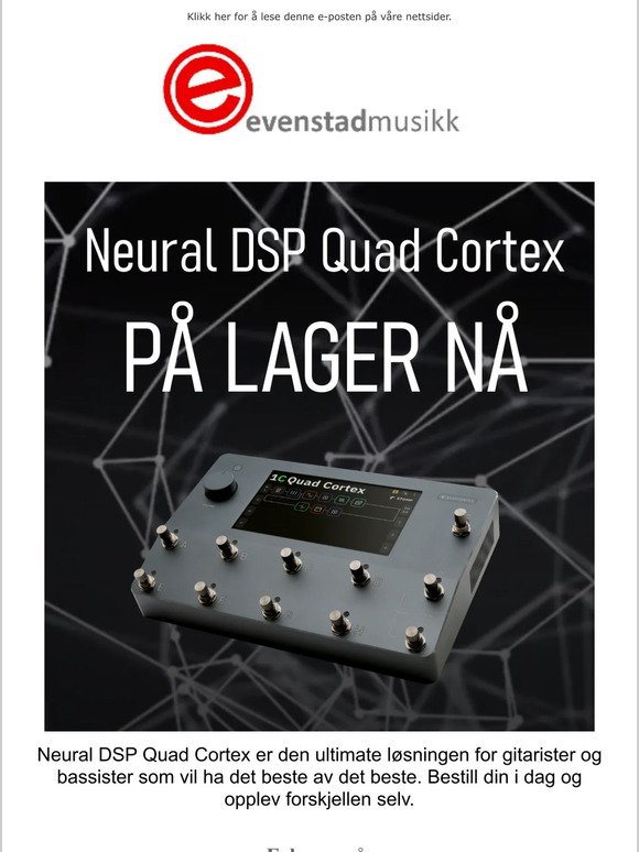 Neural DSP Quad Cortex på lager!
