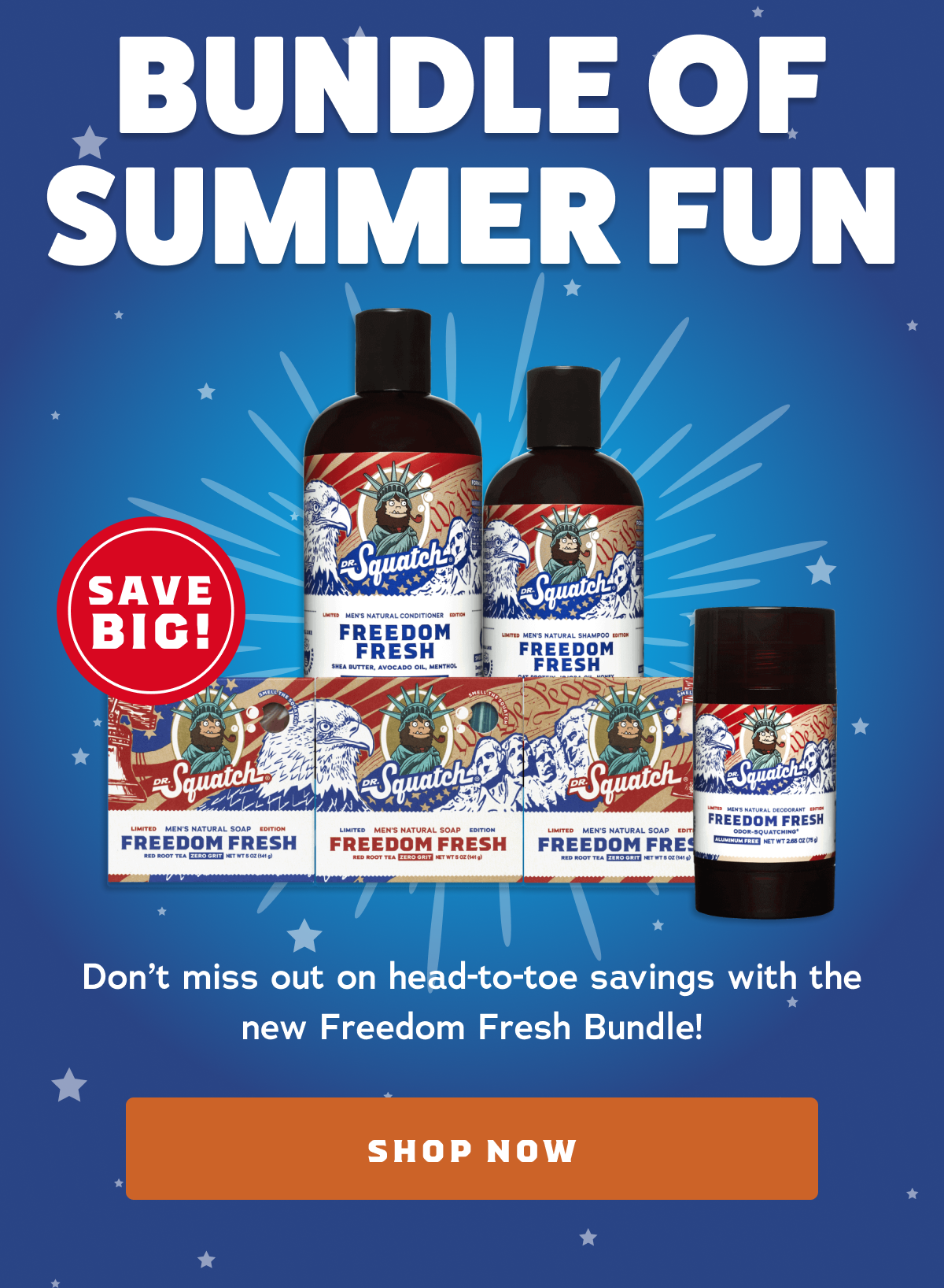 Dr. Squatch Freedom Fresh & Spidey Suds Limited Edition Soap