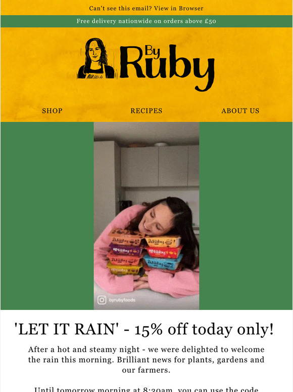 LET IT RAIN - 15% off today only 🌧️🌈