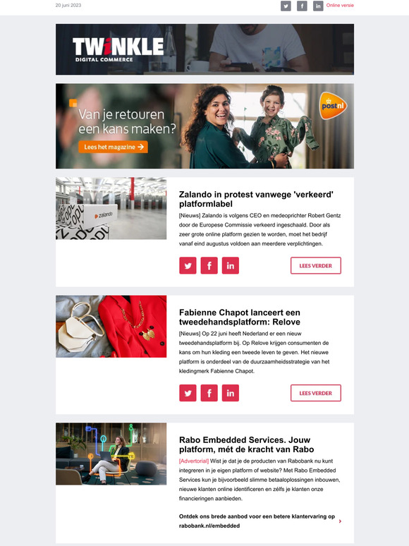 Zalando in protest vanwege 'verkeerd' platformlabel