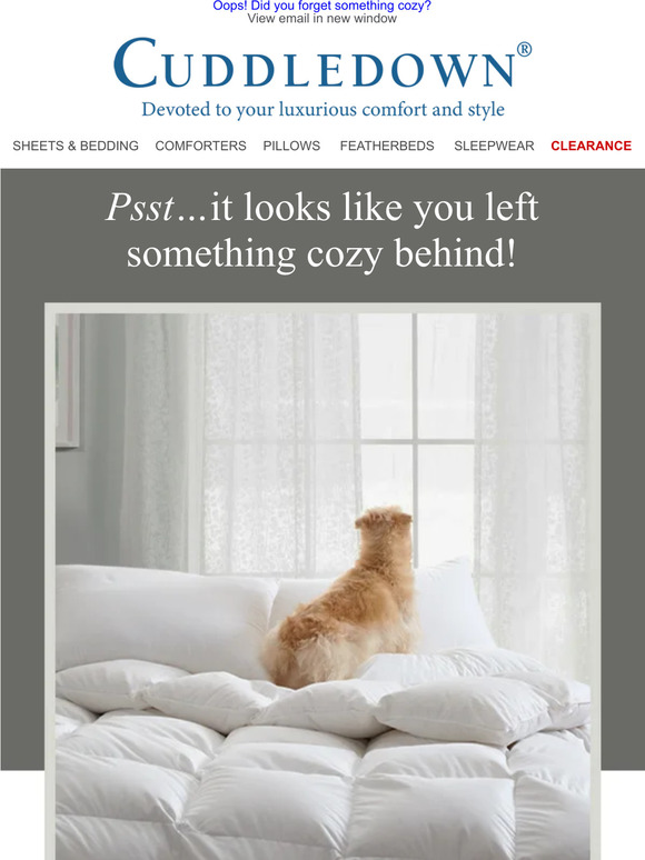 Oops! Did you forget something cozy?