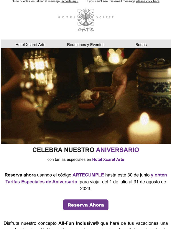 Celebramos nuestro aniversario con tarifas especiales