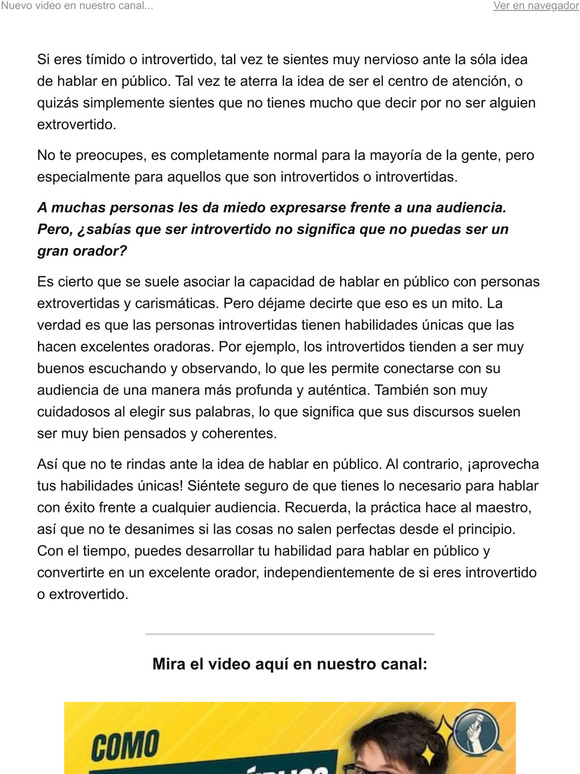 Cómo Perder el Miedo a Hablar en Público Si Eres Tímido o Introvertido...
