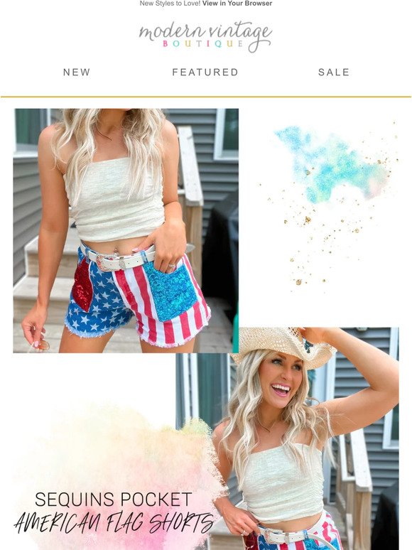 These Sequins 4th of July Shorts are PERFECT!