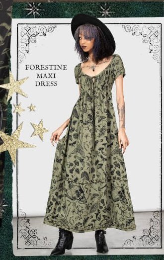 knee length dresses for ladies Sienna Maxi in Forest Print Xs / Forest Print main image 1