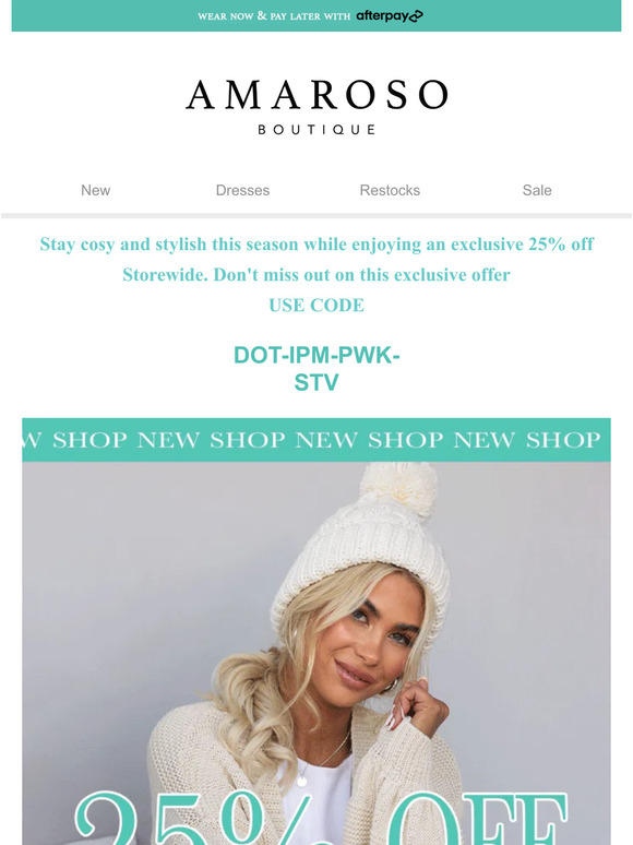 Don't Miss Out ❄ 25% OFF Storewide!