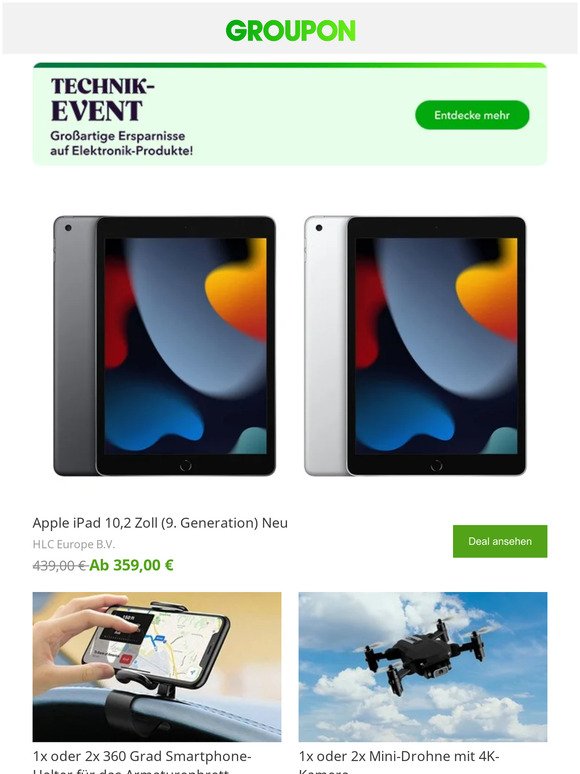 Deal Flash Sale - Apple iPad 10 mit 18% Rabatt!