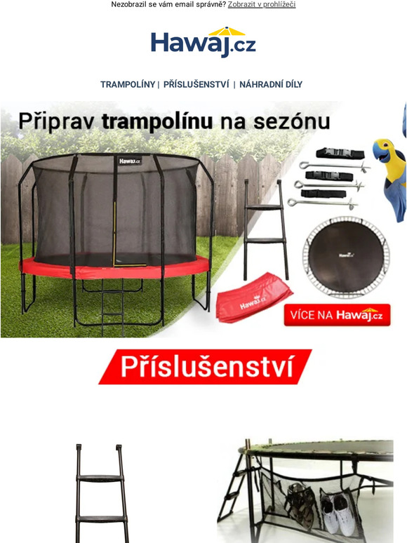 Má vaše trampolína vše, co potřebuje?