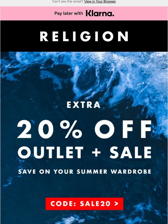 20% off Outlet & Sale / Shop now 🔥