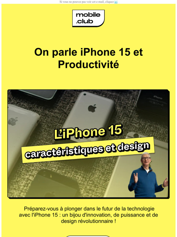 On parle iPhone 15 et productivité !