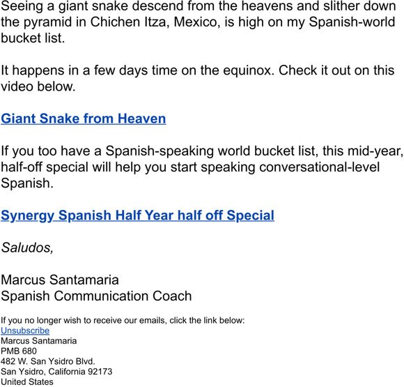 Spanish Bucket List