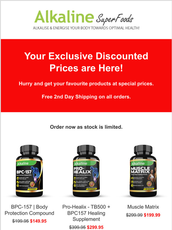 Your Exclusive Discounted Prices are Here!