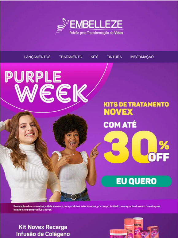 Kits Novex com até 30% OFF! Cuidado Capilar de Qualidade por um Preço Irresistível!💜