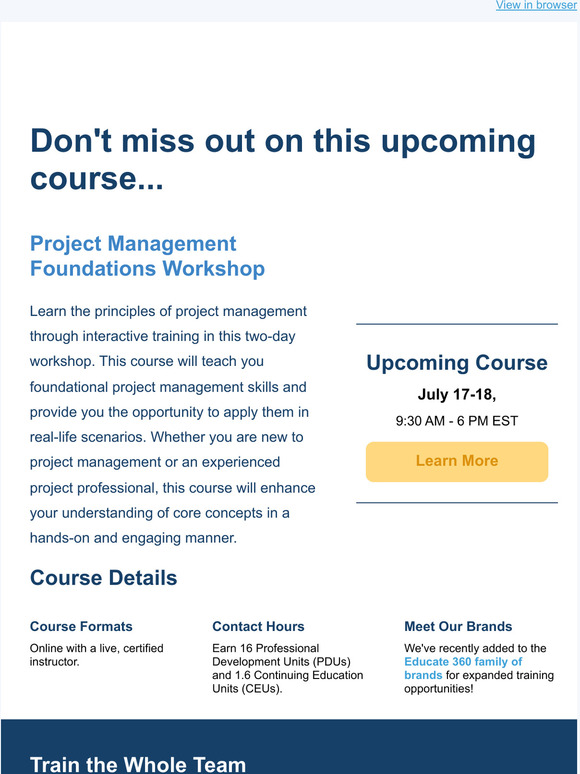 Project Management Academy Develop core project management skills in