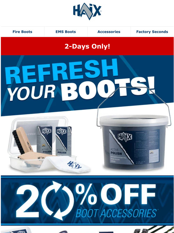 Shine Time - HAIX Refresh Your Boots Sale