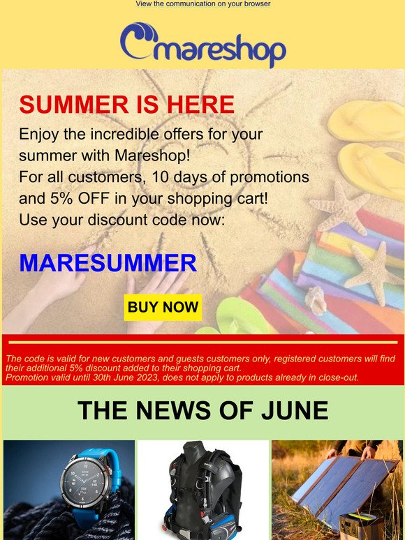 Are you ready for summer? Find out what's new at Mareshop
