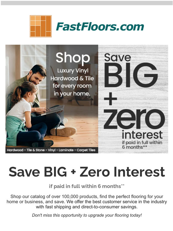 Save Big + Zero interest
