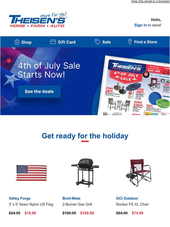 4th of July Sale is Here!