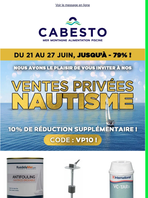 Dites OUI aux ventes privées de l'été sur le rayon Nautisme !