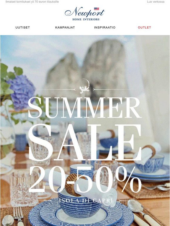 Nyt alkaa Summer Sale! | 20-50 % valikoiduista tuotteista