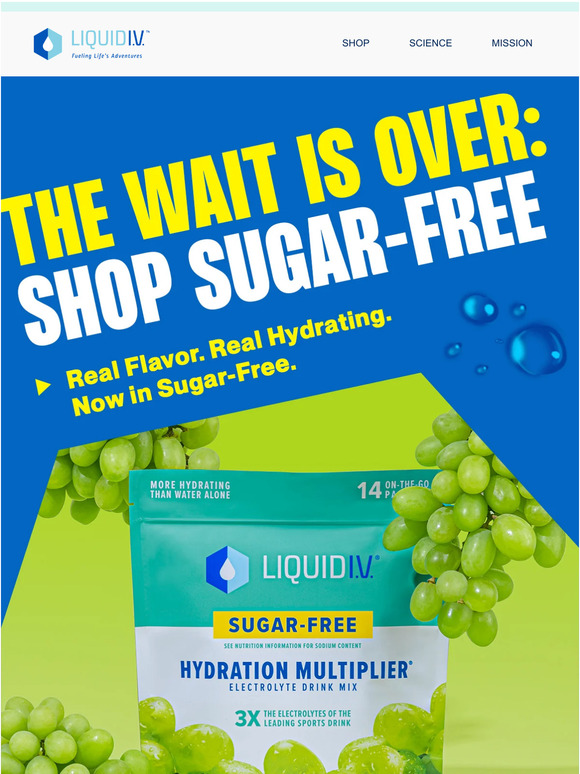 Liquid IV SUGARFREE IS HERE Milled