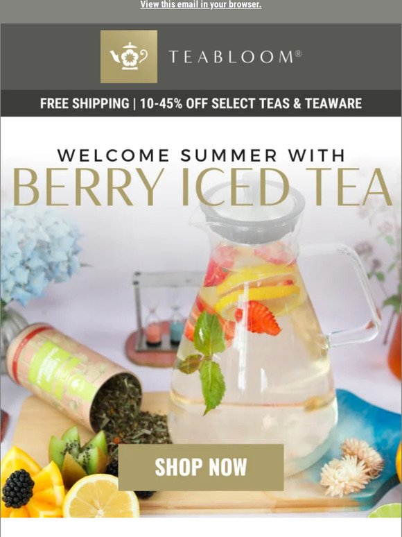 Welcome Summer with Berry Iced Tea! 😎