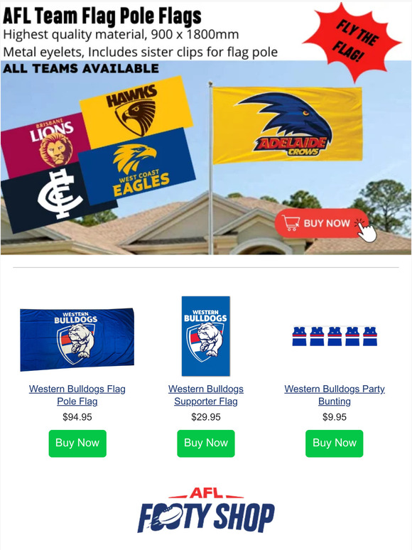 AFL Footy Shop: 🏴Fly the Flag! Indoor and Outdoor AFL Flags🏳️ | Milled