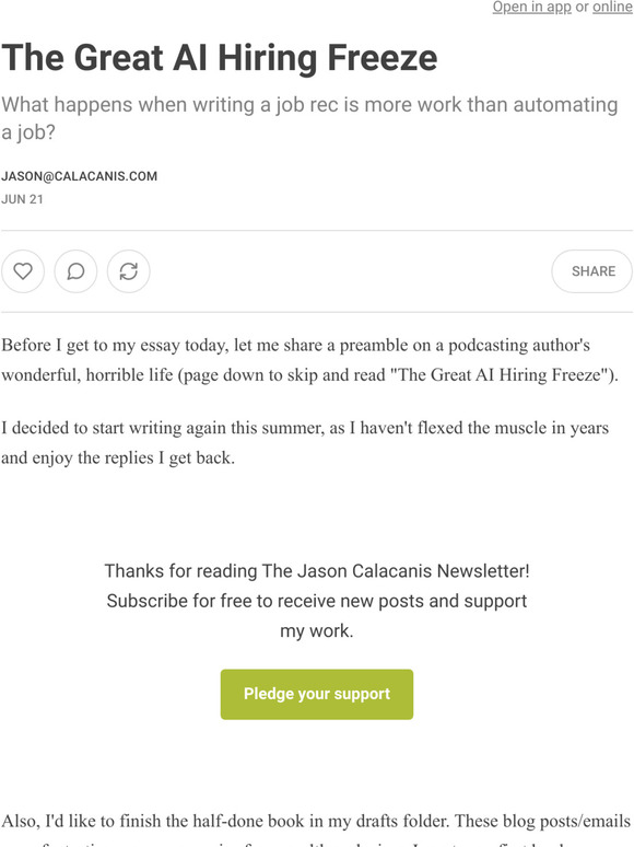The Great AI Hiring Freeze
