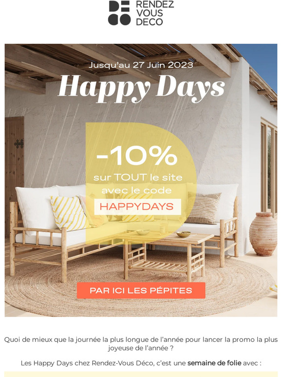 😊 -10% sur TOUT Rendez-Vous Déco 😊