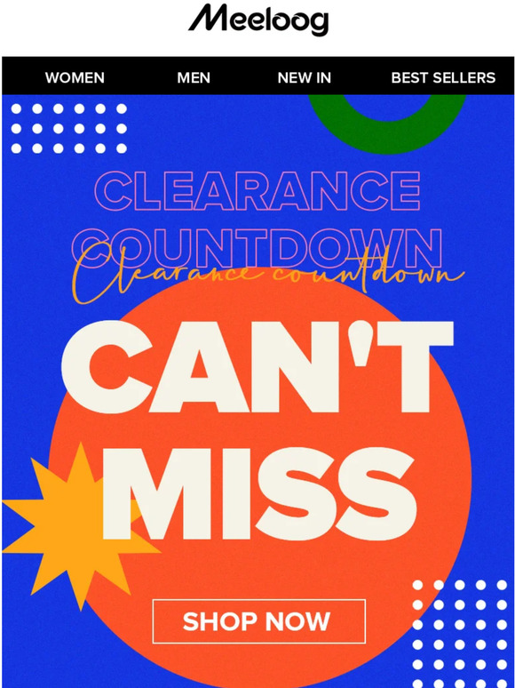 ⏰⏰Hey! Clearance sale countdown!