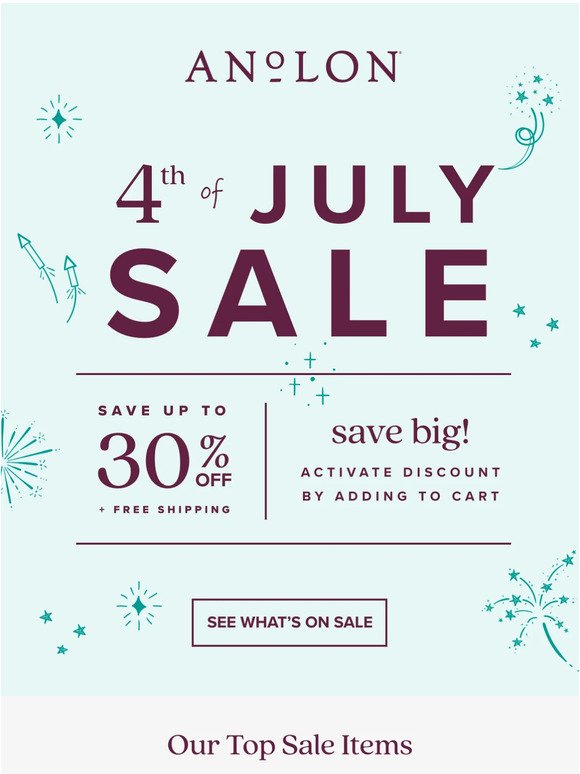 ⚡️SALE: Up to 30% Off for 4th of July!