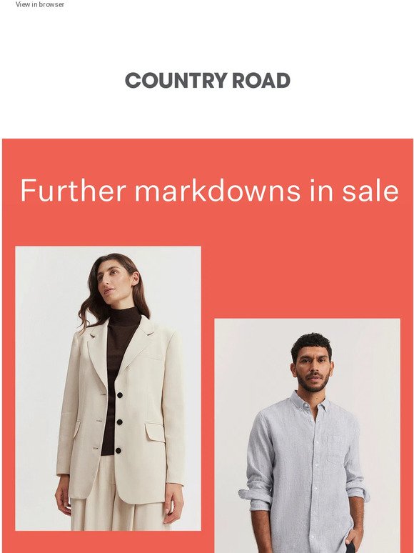 Further markdowns in sale