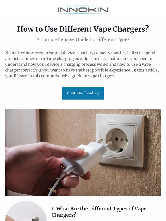 Innokin Technology How to Use different Vape Chargers? Vaping 101