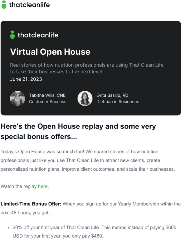 Replay: Open House + Bonus Offer