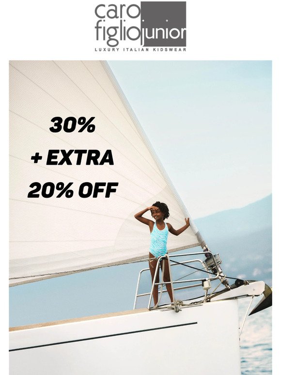 It's time for extra sales! 30% + 20% off