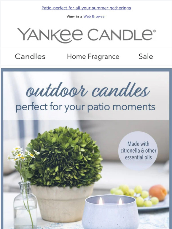 Yankee Candle Company Outdoor Candles 50 Off! Stock Up for the