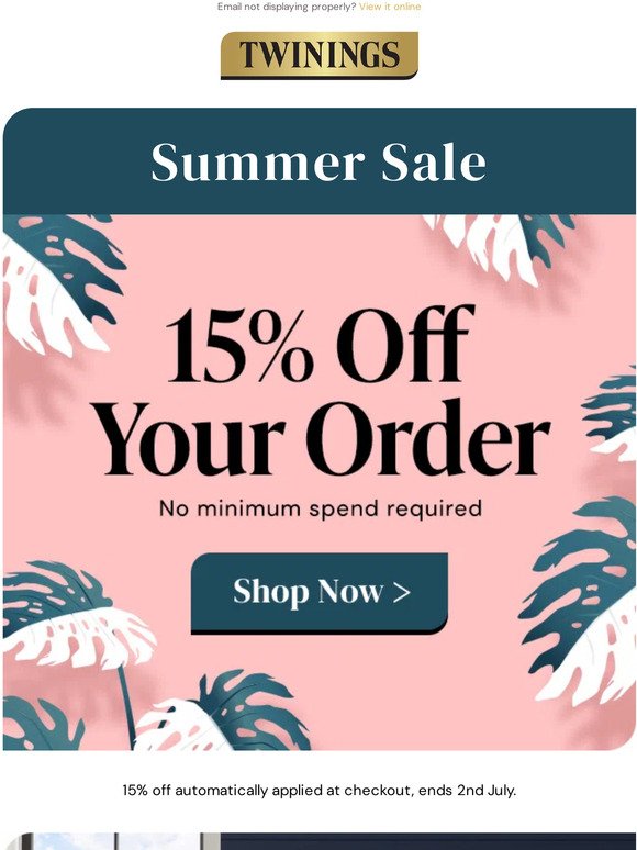 Summer Sale: 15% Off Your Order