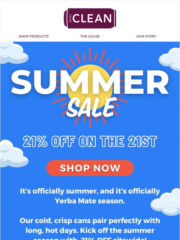 Celebrate Summer with 21% Off ☀️