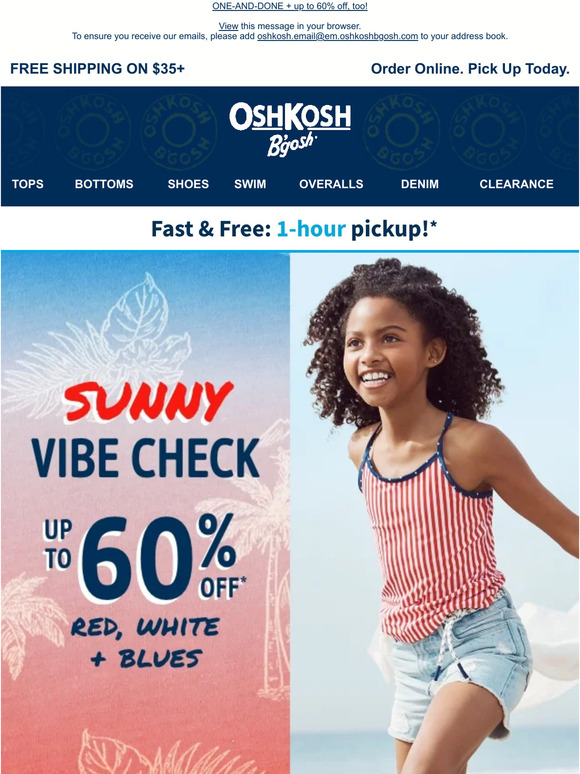 RED, WHITE, BLUE & up to 60% off 🎇