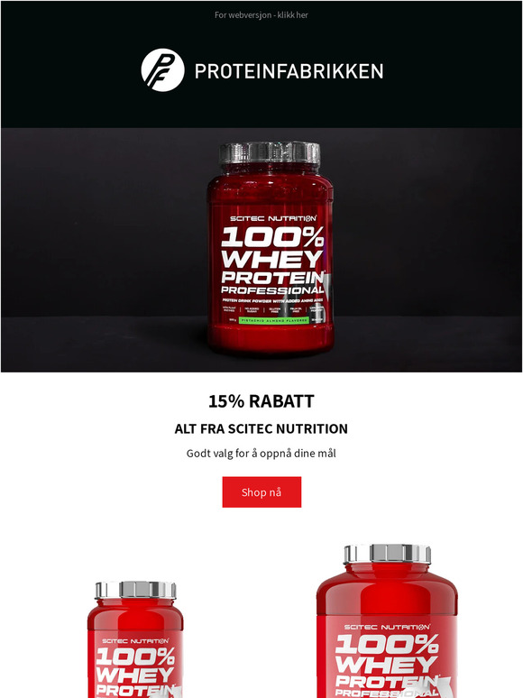 15% på Scitec Nutrition