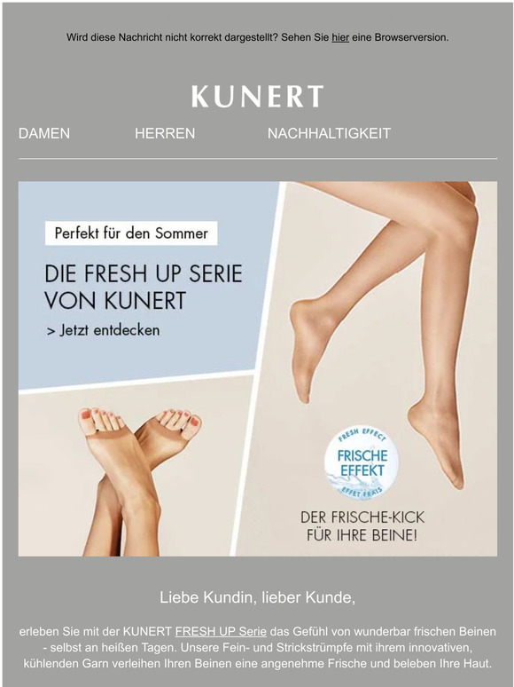 ❄️ Kühlende Strümpfe für den Sommer von KUNERT entdecken!
