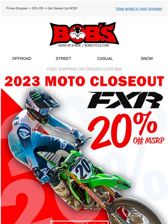 FXR 2023 Moto Gear Closeout
