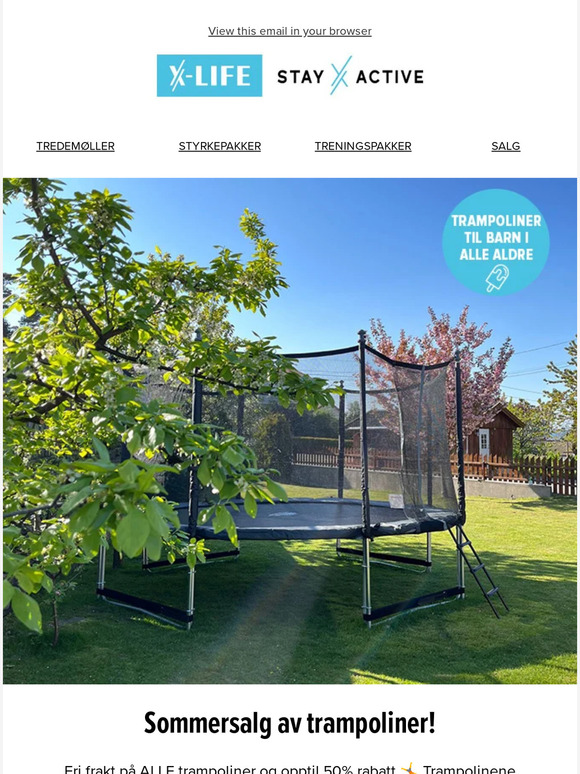 Gigantisk sommersalg av trampoliner! ☀️