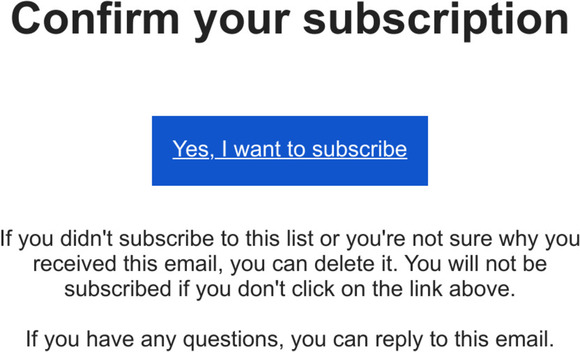 Confirm Your Subscription
