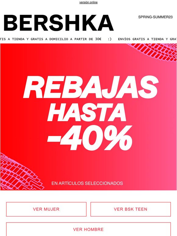 Bershka ES Email Newsletters: Shop Discounts, and Coupon Codes