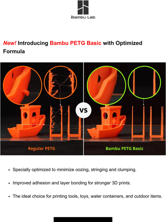 Bambu Lab: Introducing Bambu PETG Basic | Milled