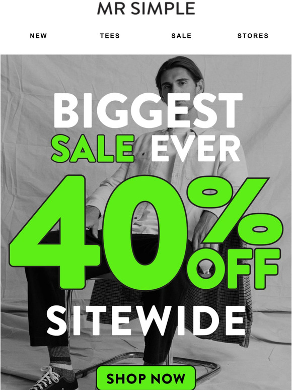 40% Off Sitewide - Biggest Sale Ever