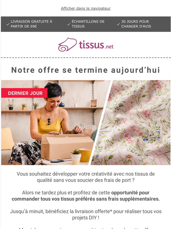 Dernier jour : livraison offerte 🚚